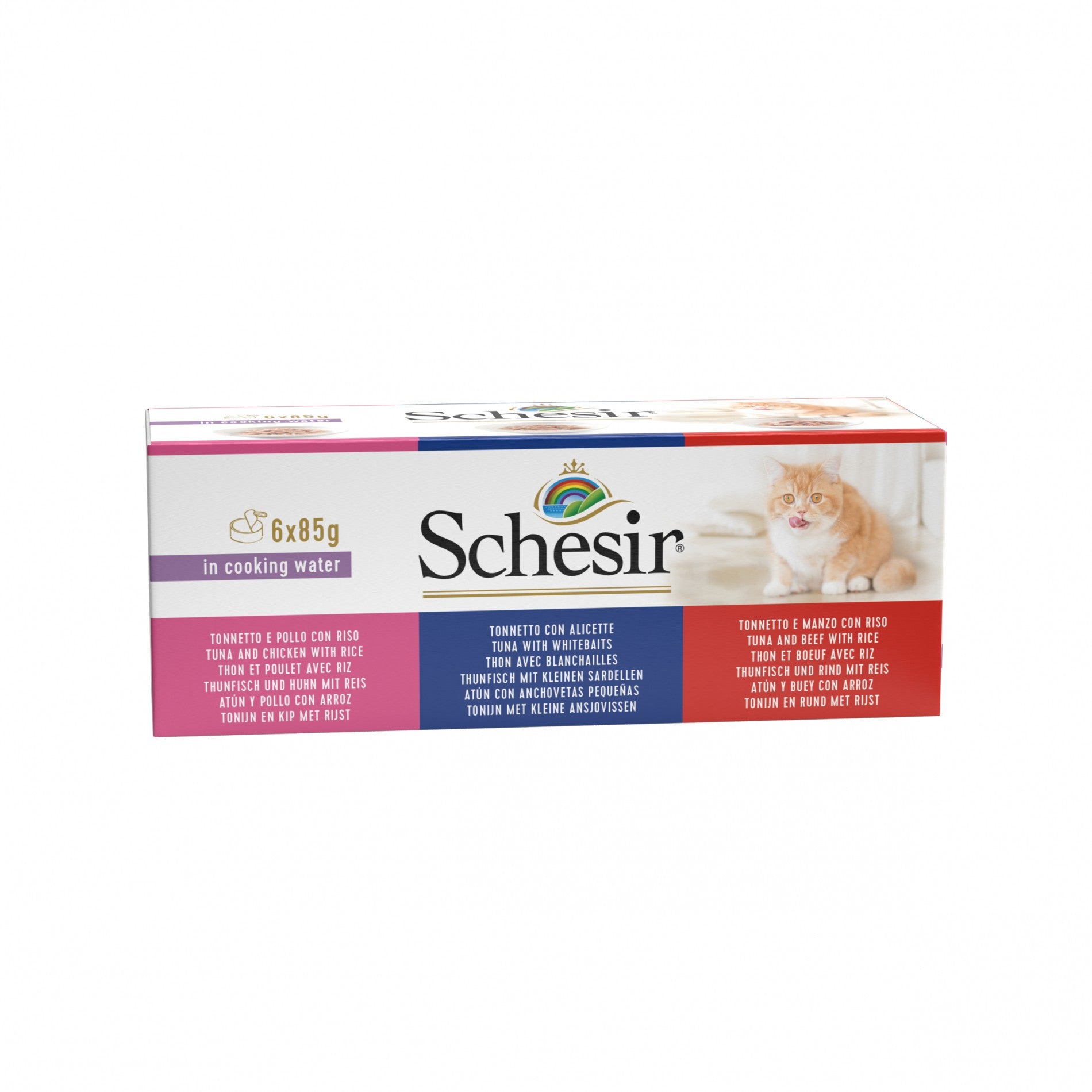 Schesir Pâtées multipack 3 saveurs au naturel - 6 x 85 g