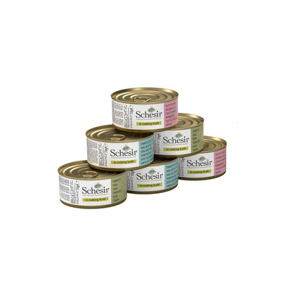 Schesir Pâtées multipack 3 saveurs bouillon - 6 x 70 g