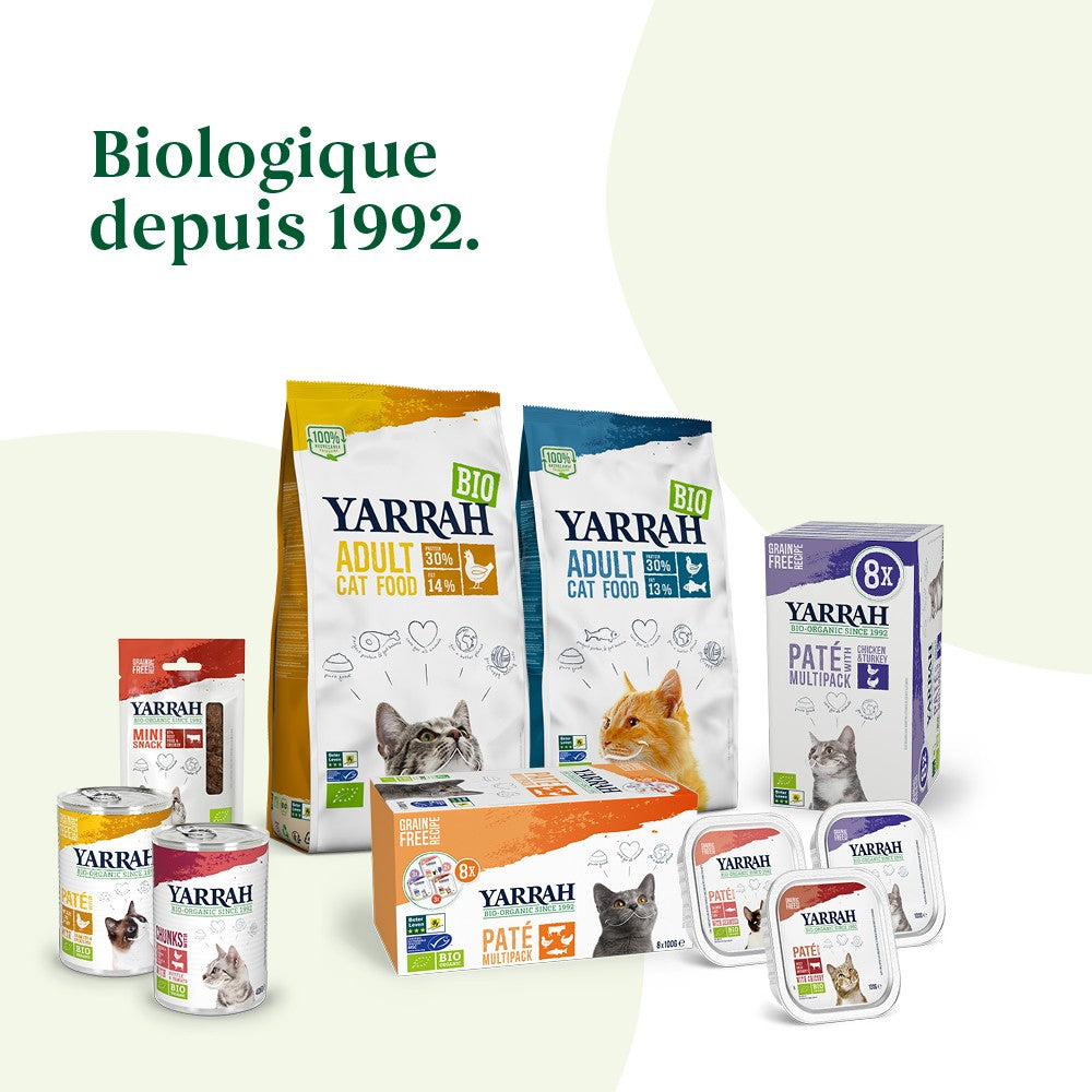 Yarrah pâtée bio sans céréales - Lot 16 x 100g