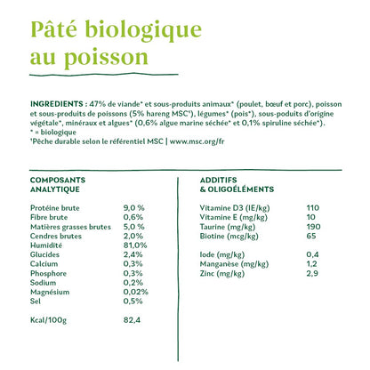 Yarrah pâtées bio - Lot 12 x 400g
