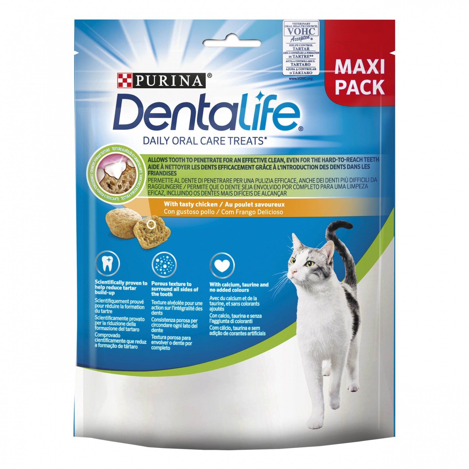 Bouchées Dentalife au poulet - Friandises bucco-dentaires pour chat