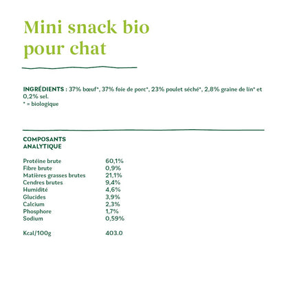 Yarrah mini snacks bio pour chat