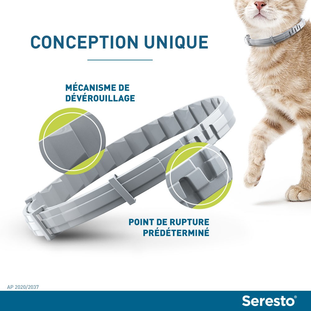 Collier antiparasitaire Seresto chat