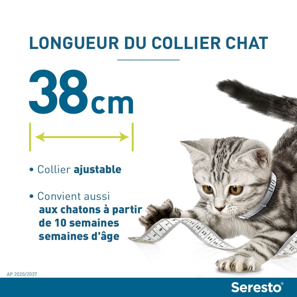 Collier antiparasitaire Seresto chat