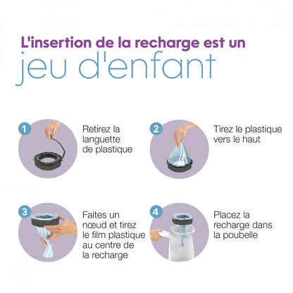 Recharge octogonale pour poubelle Litter Locker Fashion &amp; Litter Genie