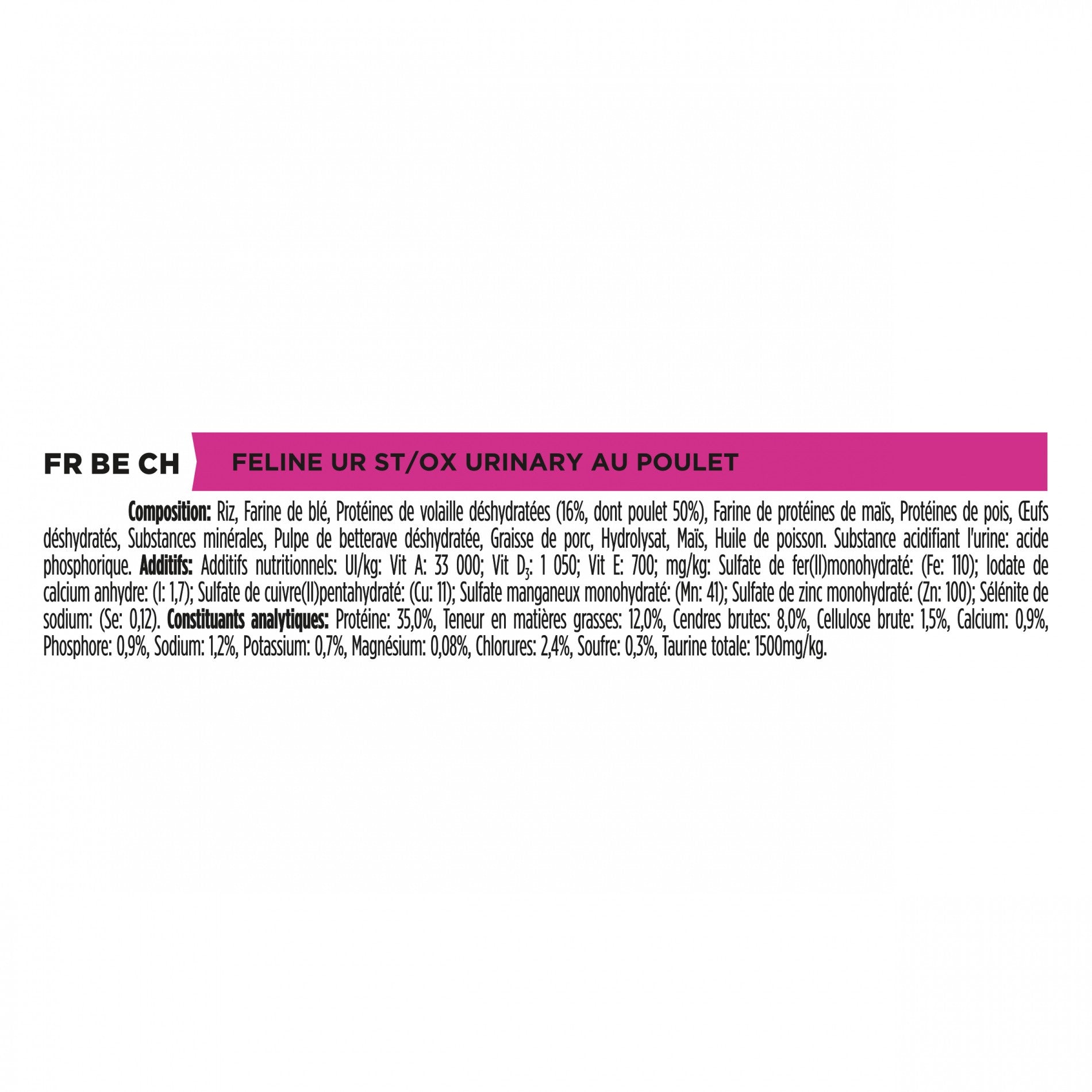 Pro Plan Veterinary Diets UR St/Ox Urinary au Poulet – Croquettes pour chat