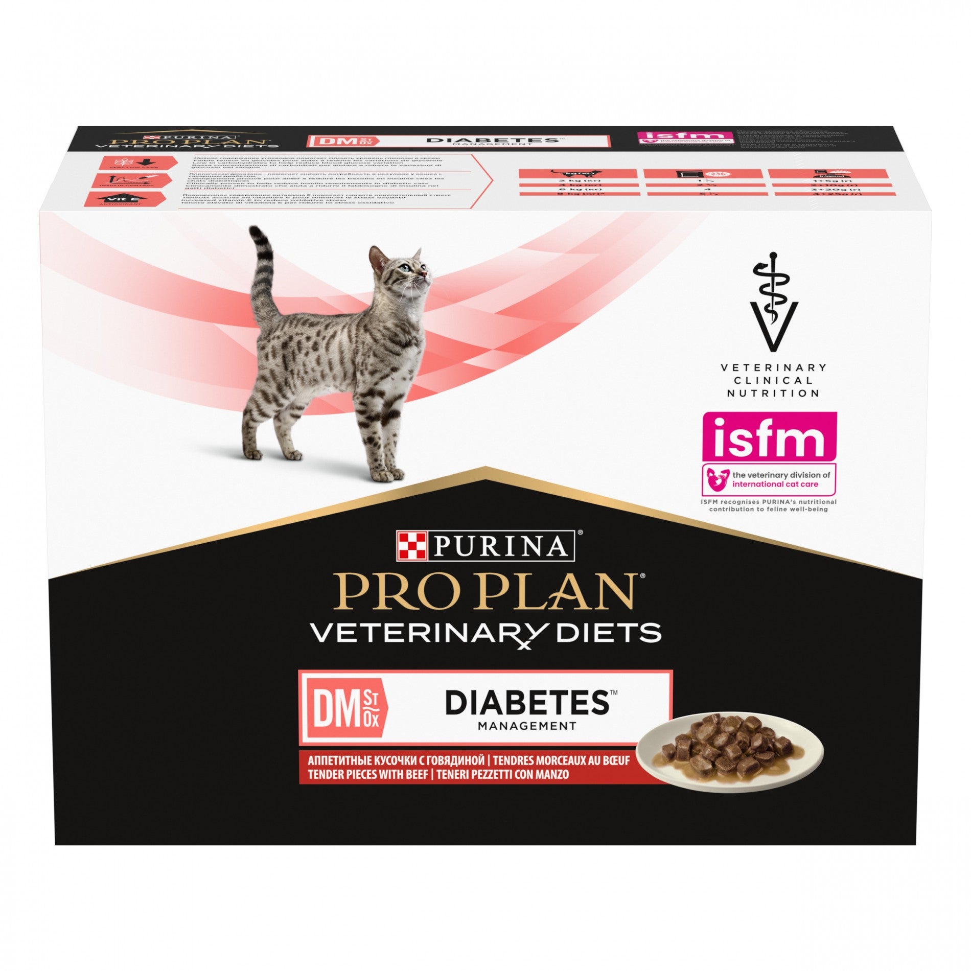 Pro Plan Veterinary Diets DM St/Ox Diabetes Management – Pâtées en bouchées pour chat
