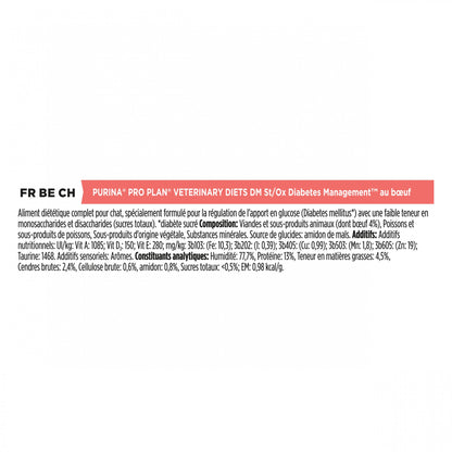 Pro Plan Veterinary Diets DM St/Ox Diabetes Management – Pâtées en bouchées pour chat