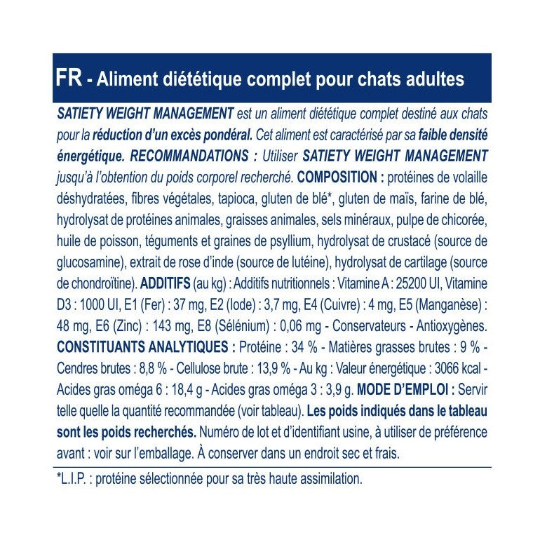 Royal Canin Veterinary Satiety Weight Management - Aliment pour chat