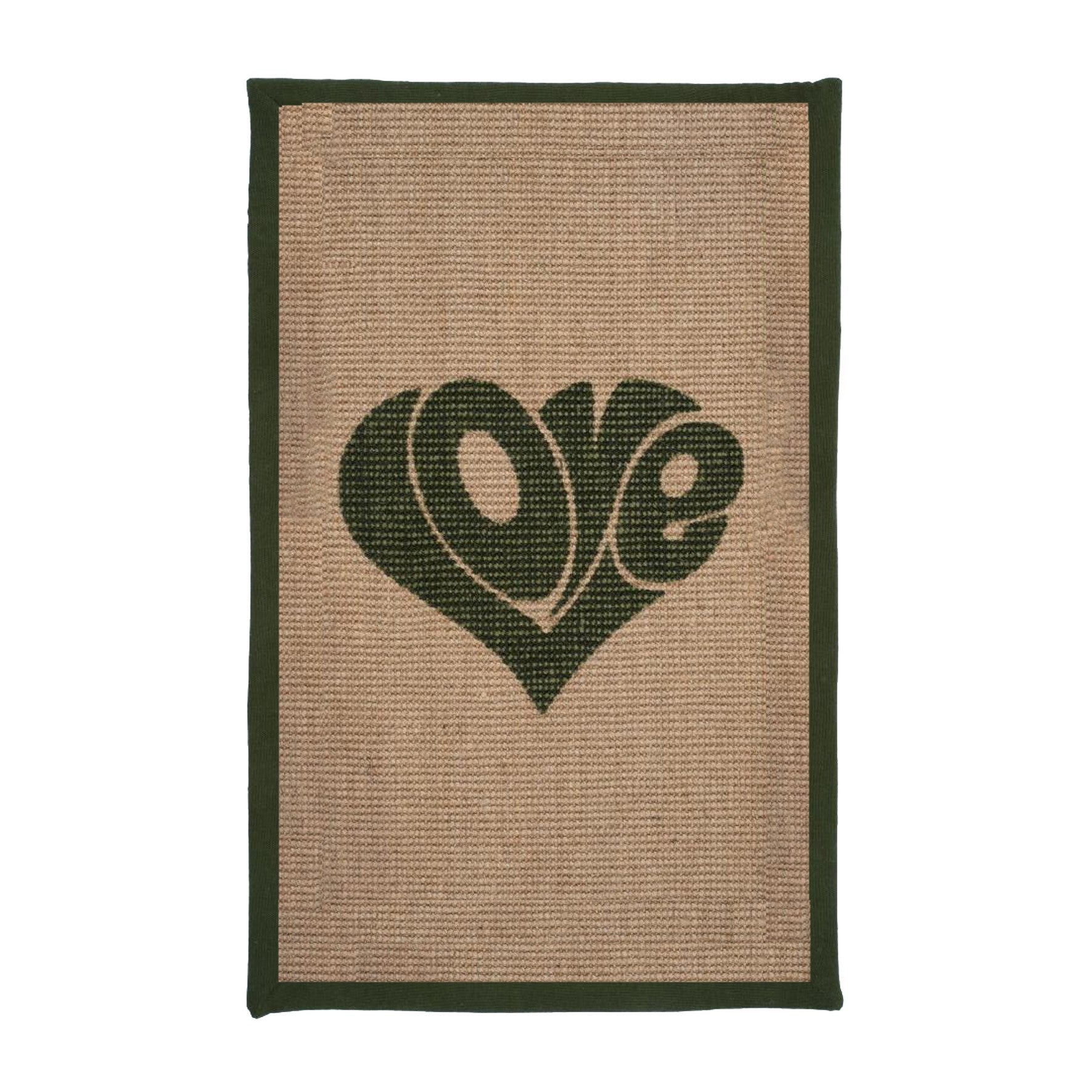 Tapis à griffer Love Rectangle – Vert kaki