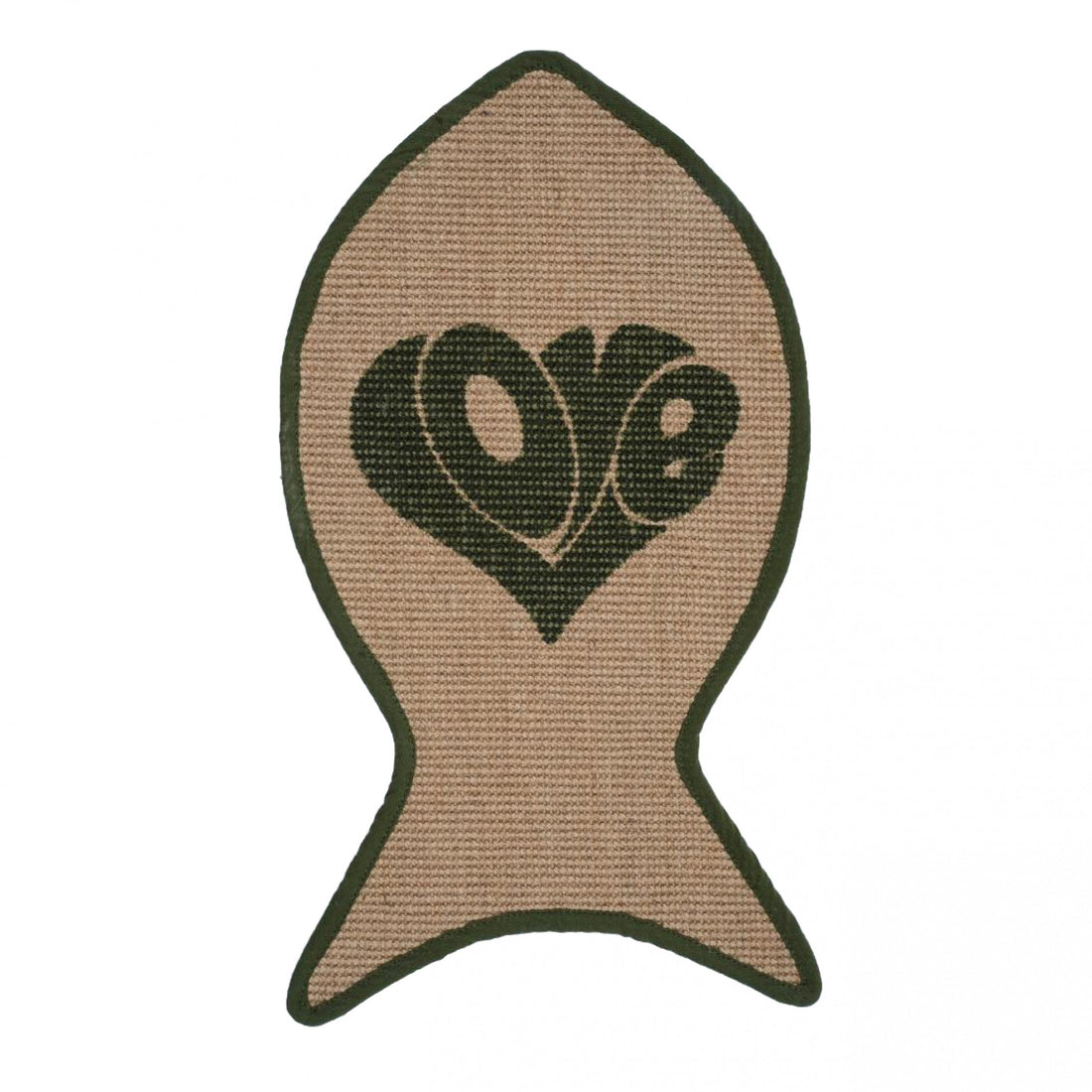 Tapis à griffer Love Fish – Vert kaki