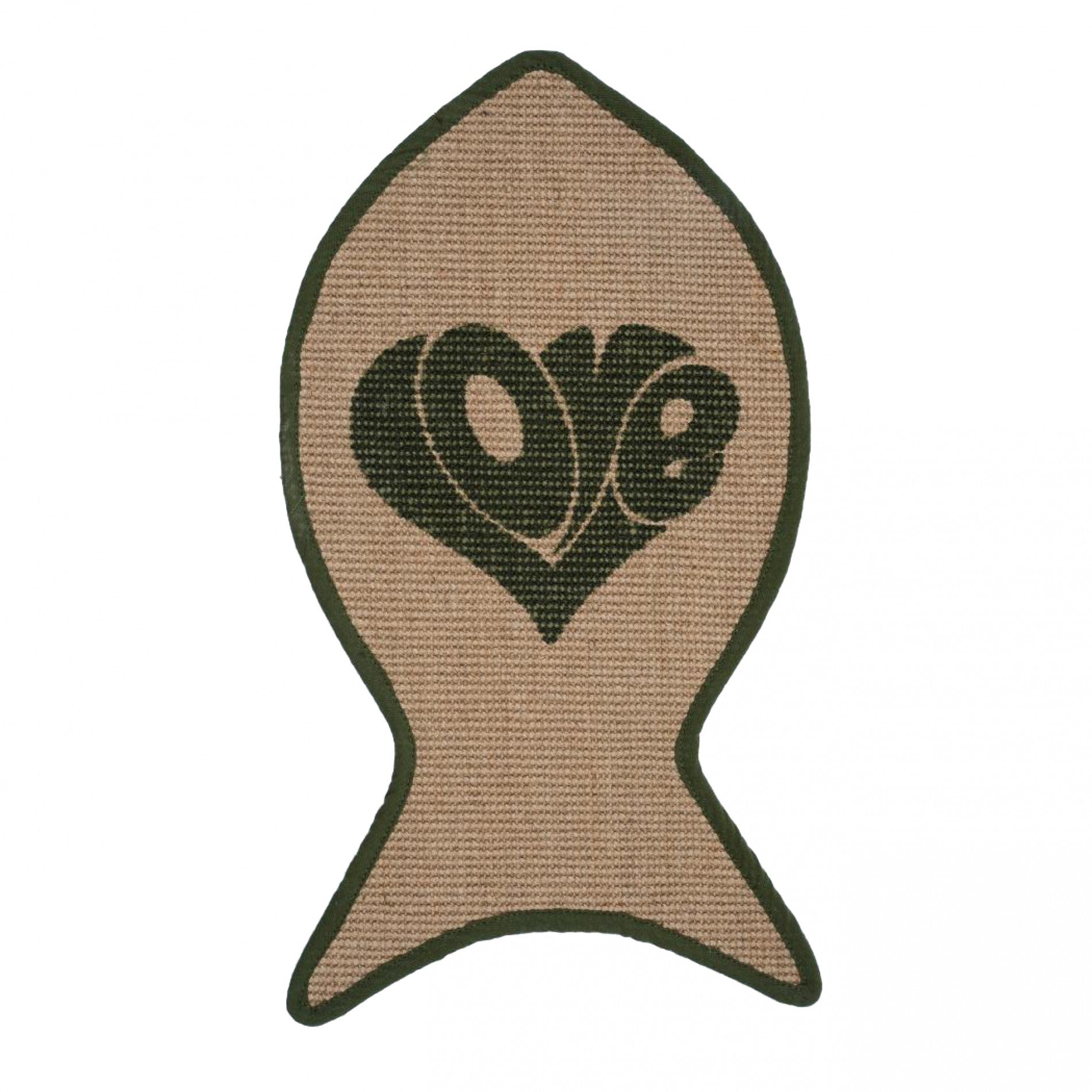 Tapis à griffer Love Fish – Vert kaki