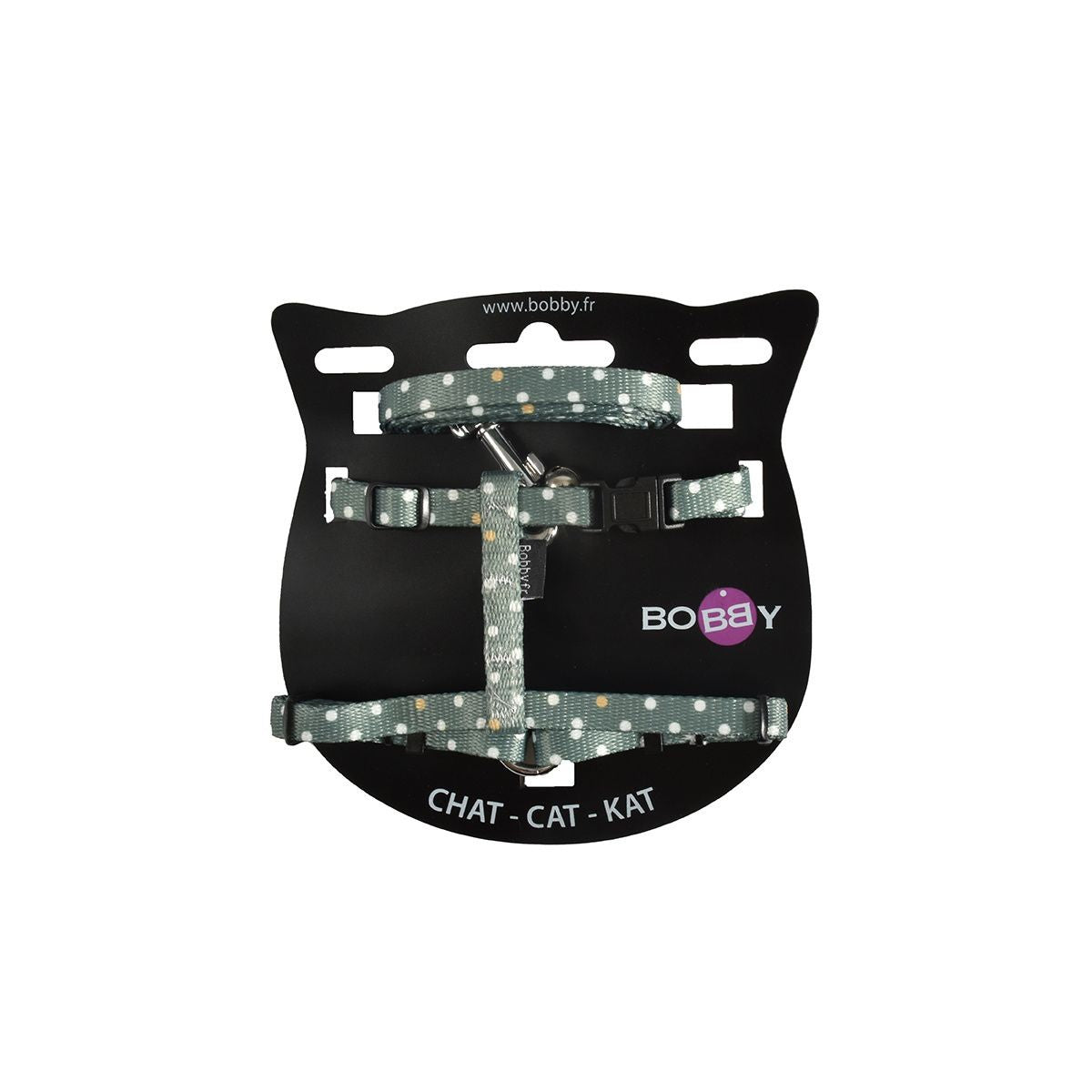 Parure harnais & laisse Pretty - Vert sauge