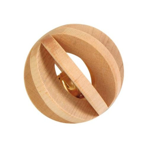 Balle en bois avec grelot