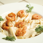 Shrimp and Sausage Alfredo Penne Recipe