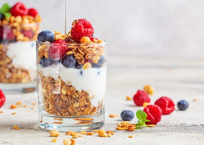 Greek Yoghurt and Berry Parfait